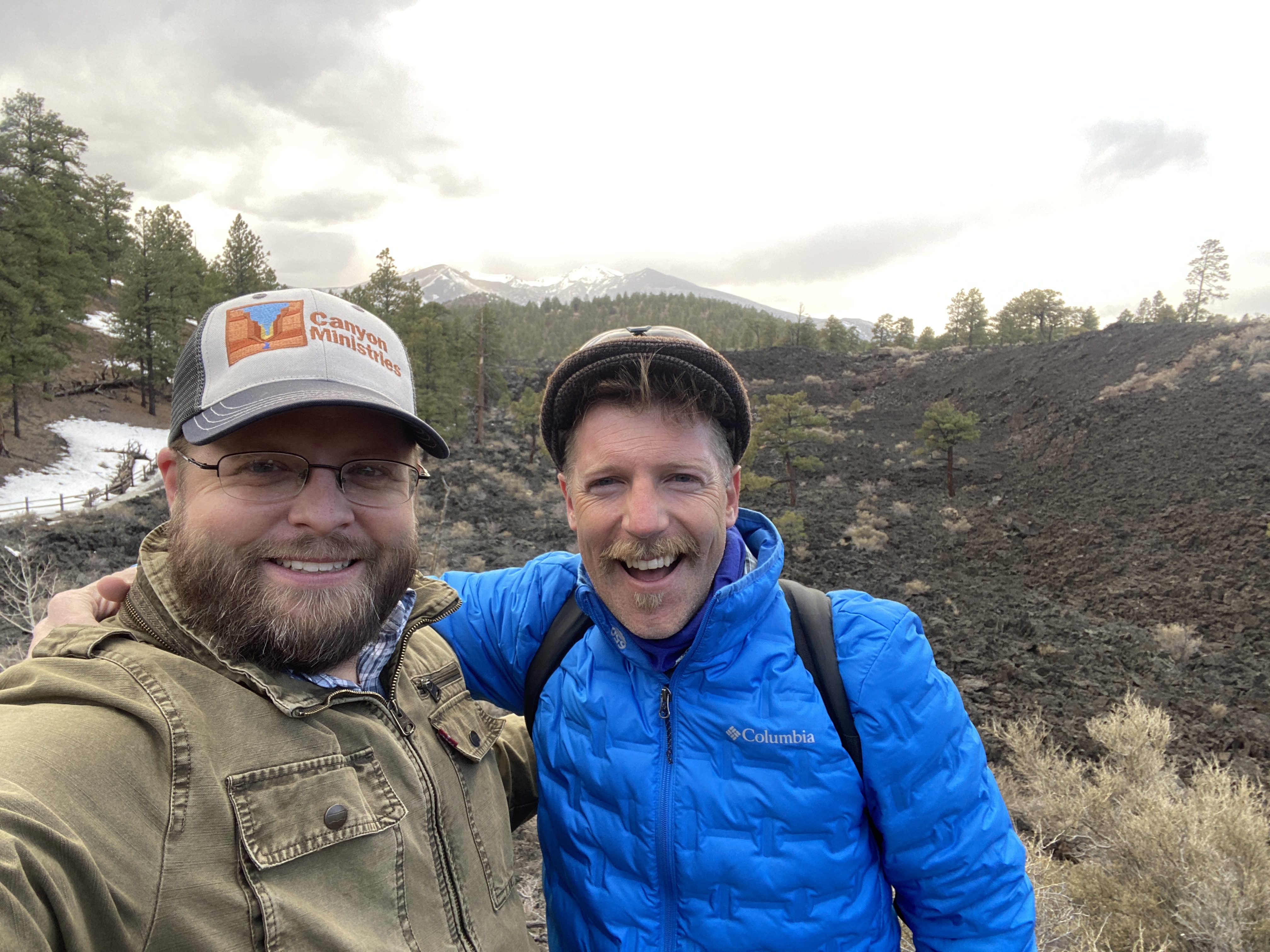 Nate Loper and Seth Weil at Sunset Crater