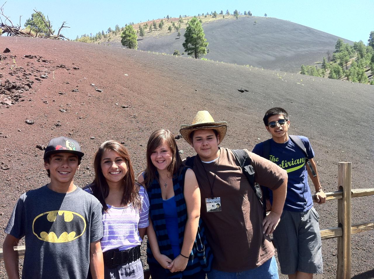 School Group at Sunset Crater