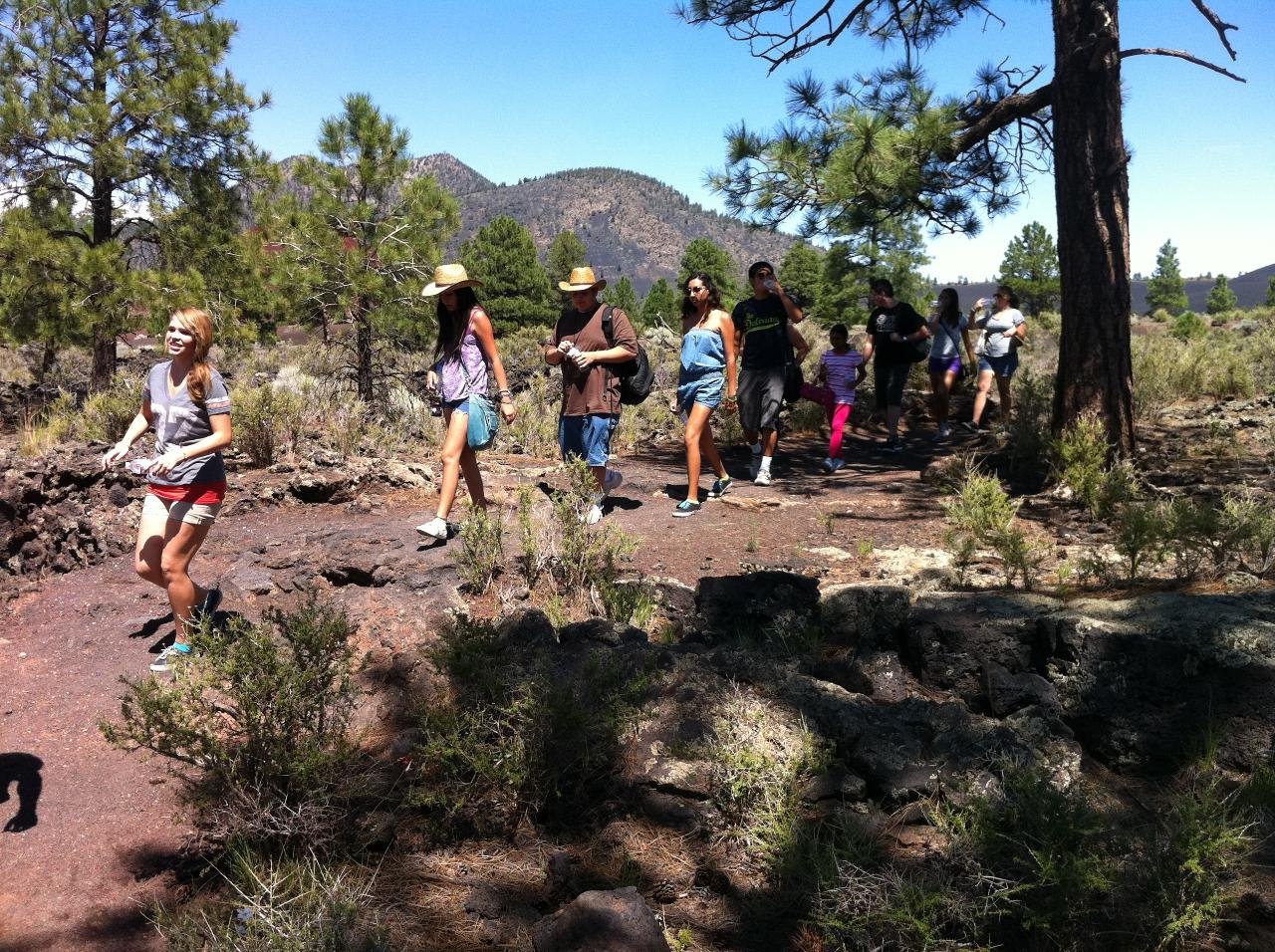 Walking Group at Sunset Crater